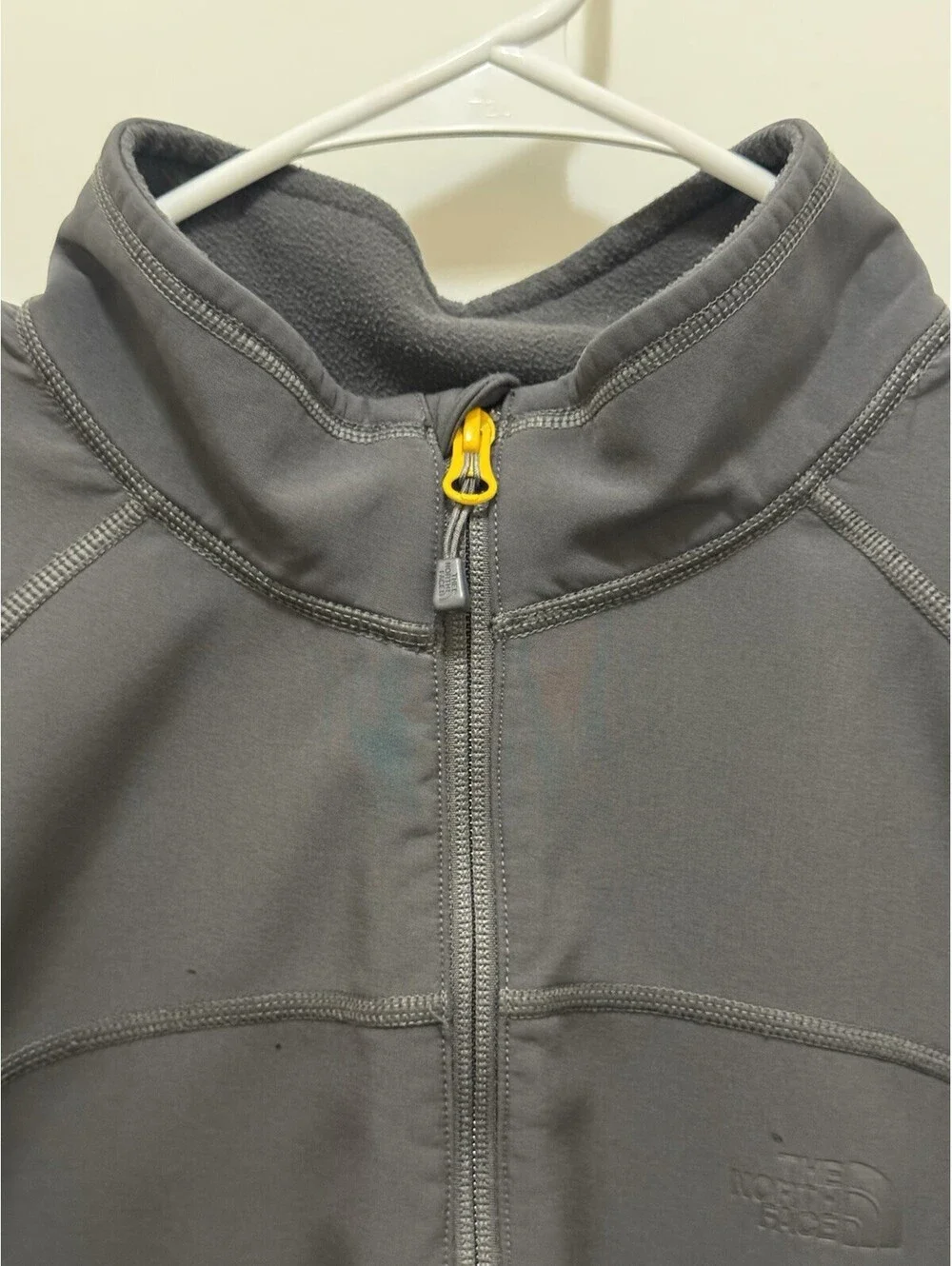 The North Face Men’s XL 1/2 Zip Technical Pullover Gray Yellow Sleeve Pocket